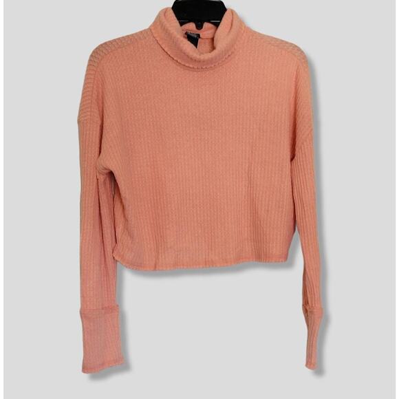 Wild Fable  Women's peach orange waffle Pullover Long Sleeve Shirt - XS - Picture 1 of 9